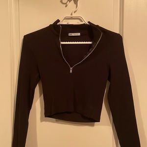 Barely used- Zara half zip long sleeve
